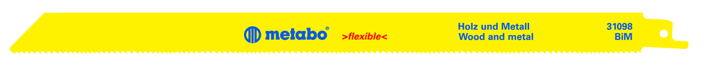 5 Sabre saw blades "flexible wood + metal" 300 x 0.9 mm