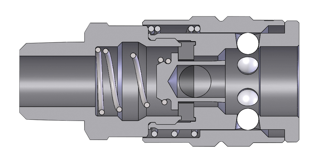 F-Series Pneumatic Manual Male Threaded Coupler