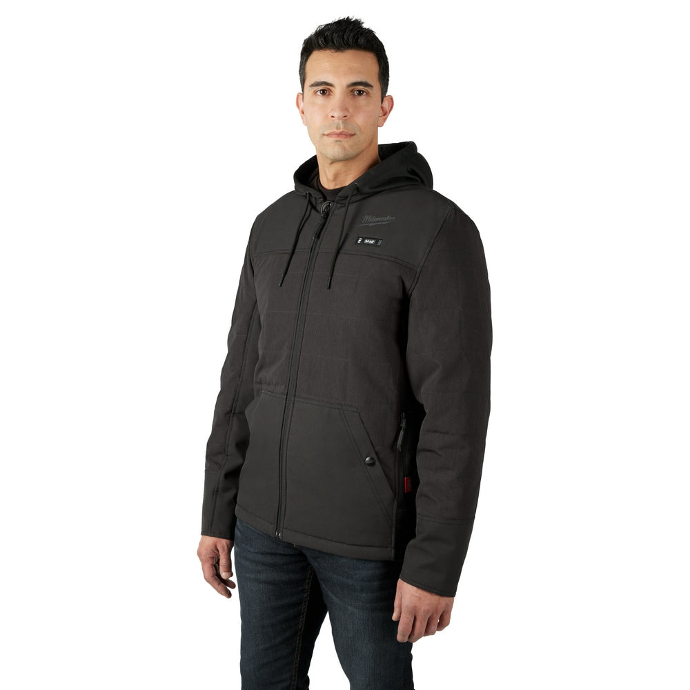 M12™ Heated Axis™ Hooded Jacket Kit, Black, Sz:M