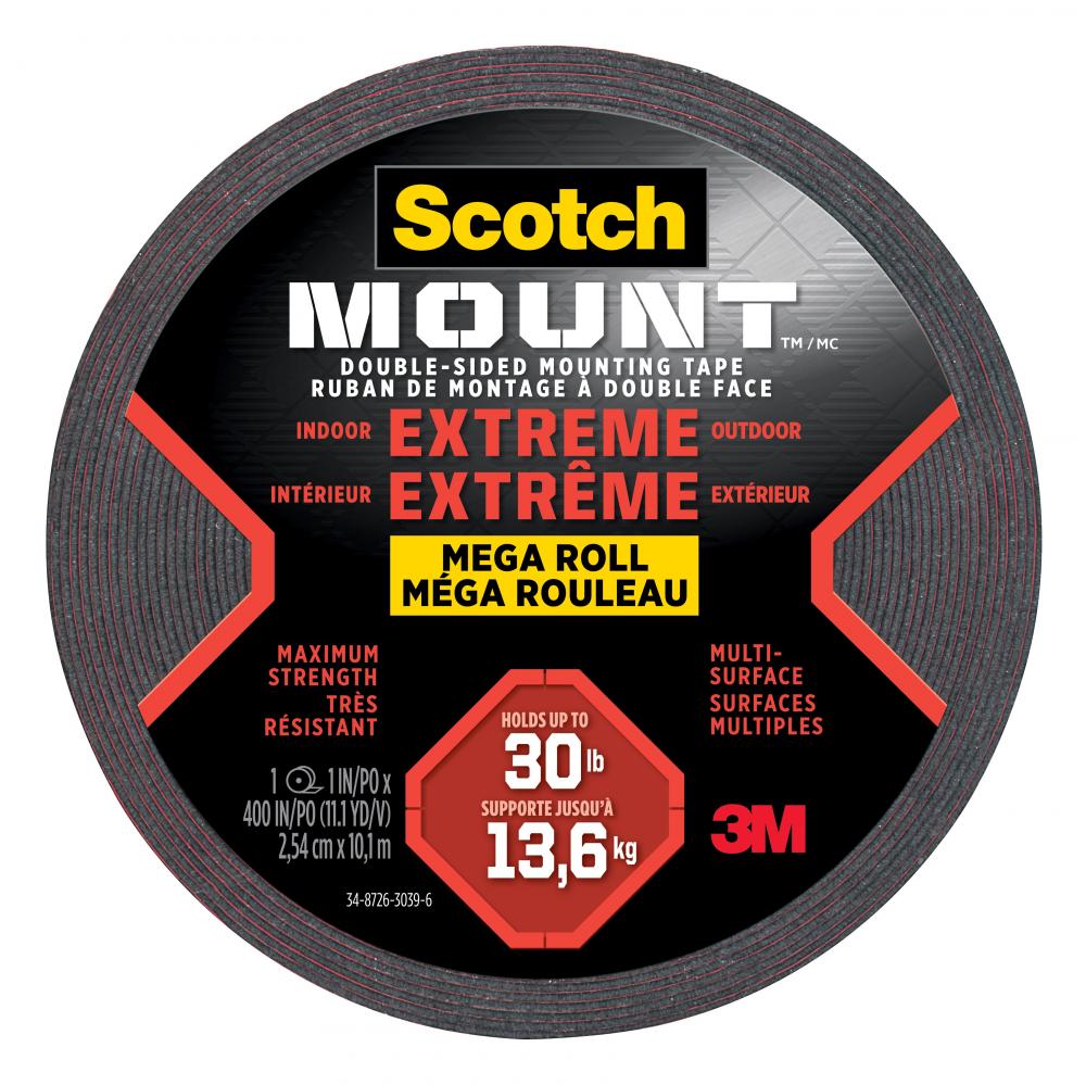 Scotch-Mount™ Extreme Double-Sided Mounting Tape Mega Roll 414H-LONGDC-EF, 18/cs