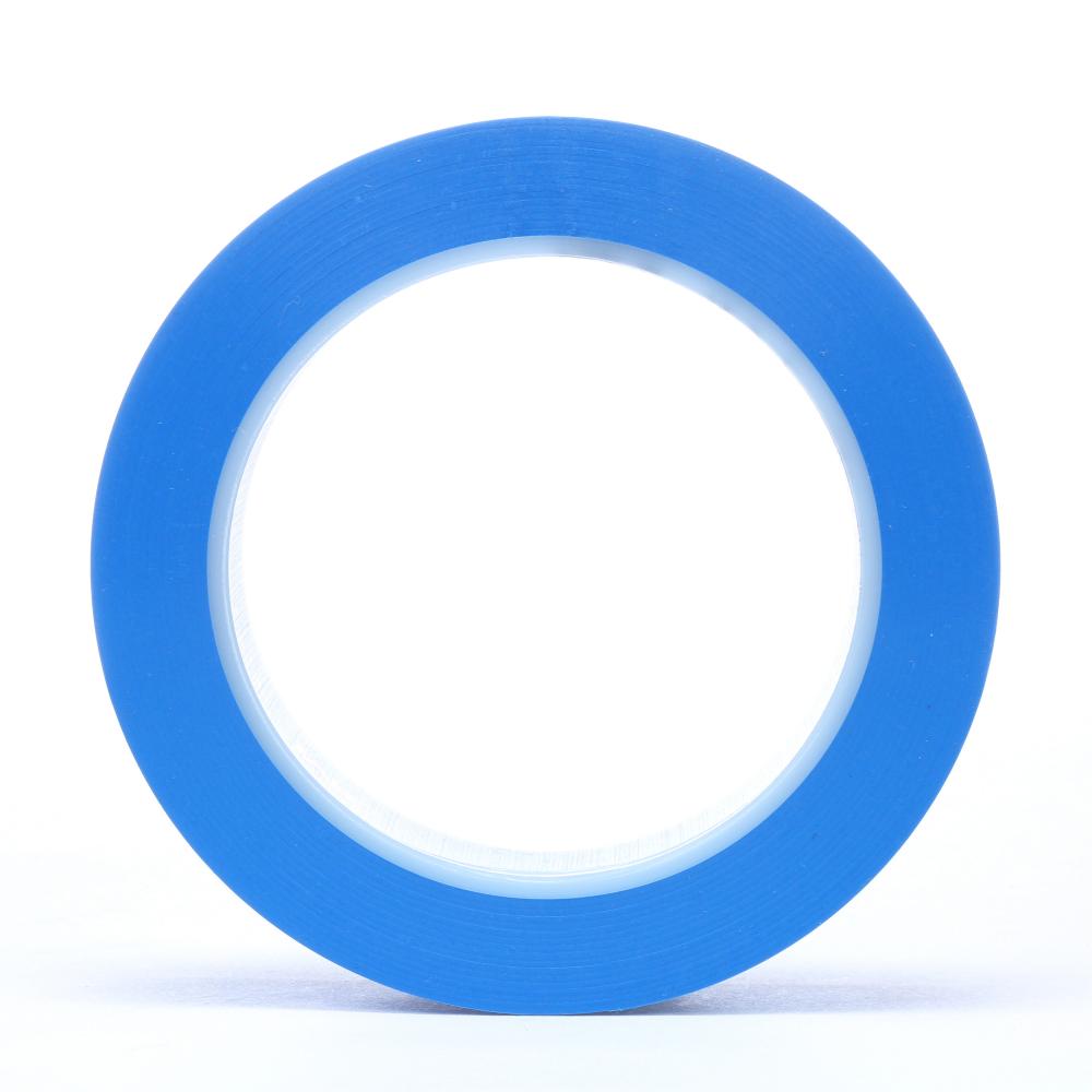 Ruban adhésif en vinyle 3M™, 471, bleu, 1,0 po x 36,0 vg x 5,2 mil (2,5 cm x 32,9 mx 0,1 mm)