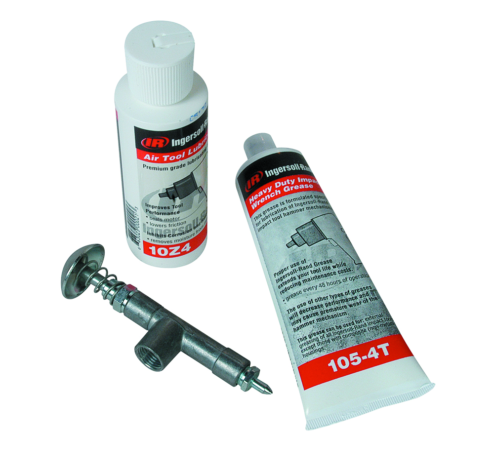 Air Care Lubrication Kit for Ingersoll Rand Tools, Includes 10Z4 Oil, 105 Grease, and Grease Gun