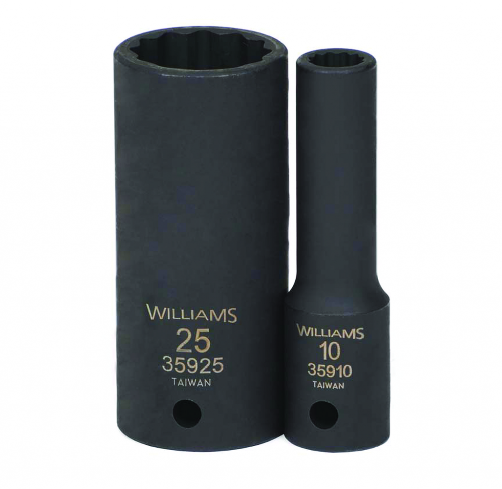 Drive Deep Impact Sockets 1/2", 12-Point, Metric JHW35911