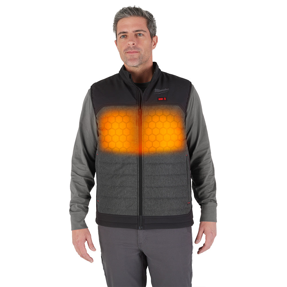 M12™ Heated Axis™ Vest Kit, Gray, Sz:L