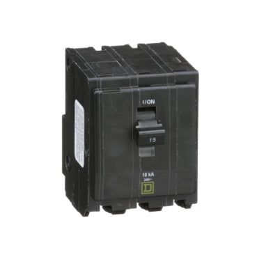 Mini Circuit Breaker Qo 15A 3 Pole 120/240Vac 10kA Plug In