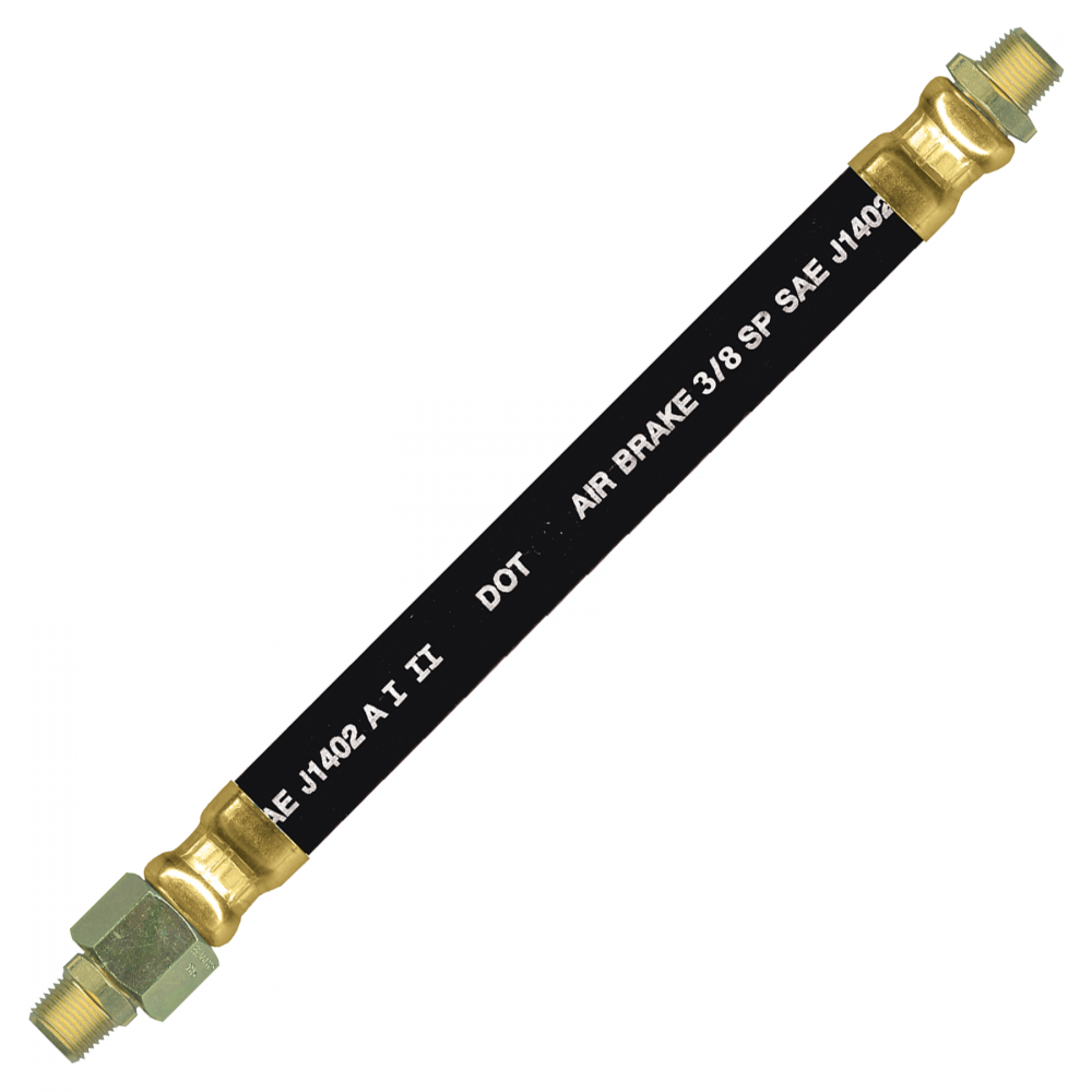 Ensemble de freins pneumatiques DOT 3/8 ID. Tuyau rigide 1/4 x 1/4 Sw mâle, 225 PSI, 60"