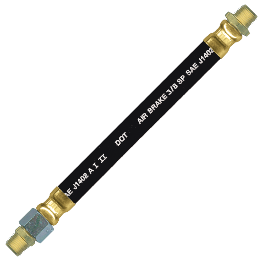 Ensemble de freins pneumatiques DOT 3/8 ID. Tuyau rigide 3/8 x 3/8 SW mâle, 225 PSI, 120"