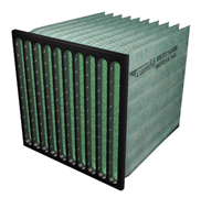 Hi-Flo Es, Multi-Pocket High Efficiency Bag Filter, MERV 14, 24" W, 22" D, 24" H