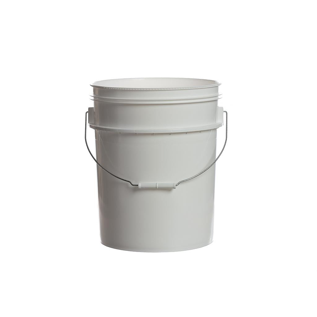White Pail (4222) with Metal Handle, 20L