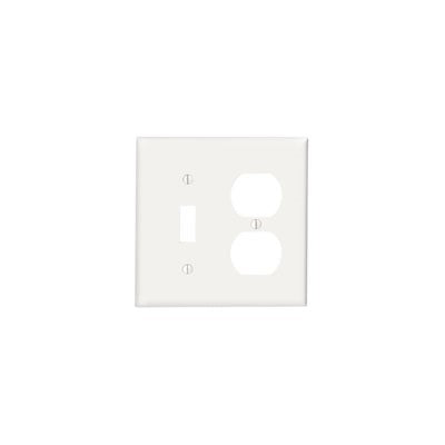2-Gang Decora Wallplate Thermoset White