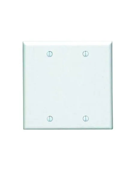2-Gang Toggle-Duplex Wallplate White