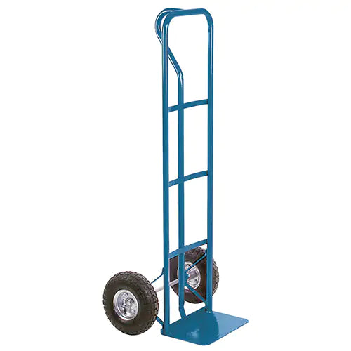 All-Welded Hand Truck, P-Handle Handle, Rubber Wheels, Steel, 51" Height, 600 lbs. Capacity