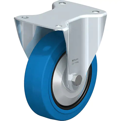 Rigid Caster, Blue Elastic, Rubber, 6 In (152.4 mm), 770 Lb (349 kg) Capacity