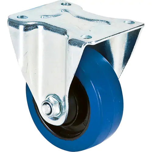 Roulette bleue, rigide, 4 po (101,6 mm), caoutchouc, 350 lb (158,8 kg)