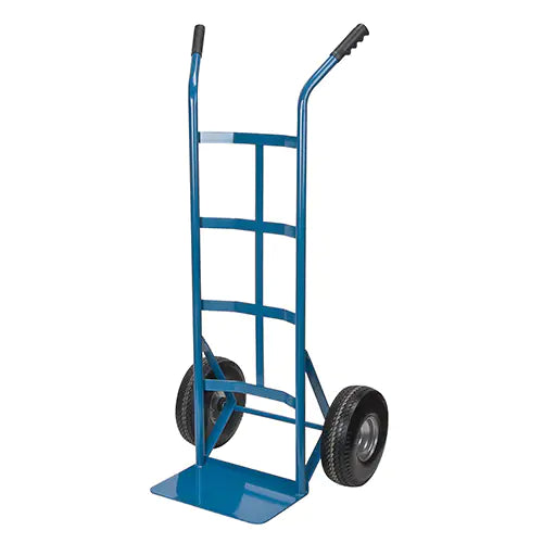 All-Welded Hand Truck, Dual Handle, Flat Free Wheels, Steel, 46" Height, 600 lbs. Capacity