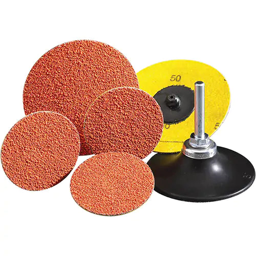 Disque de ponçage à revêtement Norton SG Blaze - Diamètre du disque de 2 po, matériau abrasif en céramique d'alumine, matériau de support en tissu, grain 60