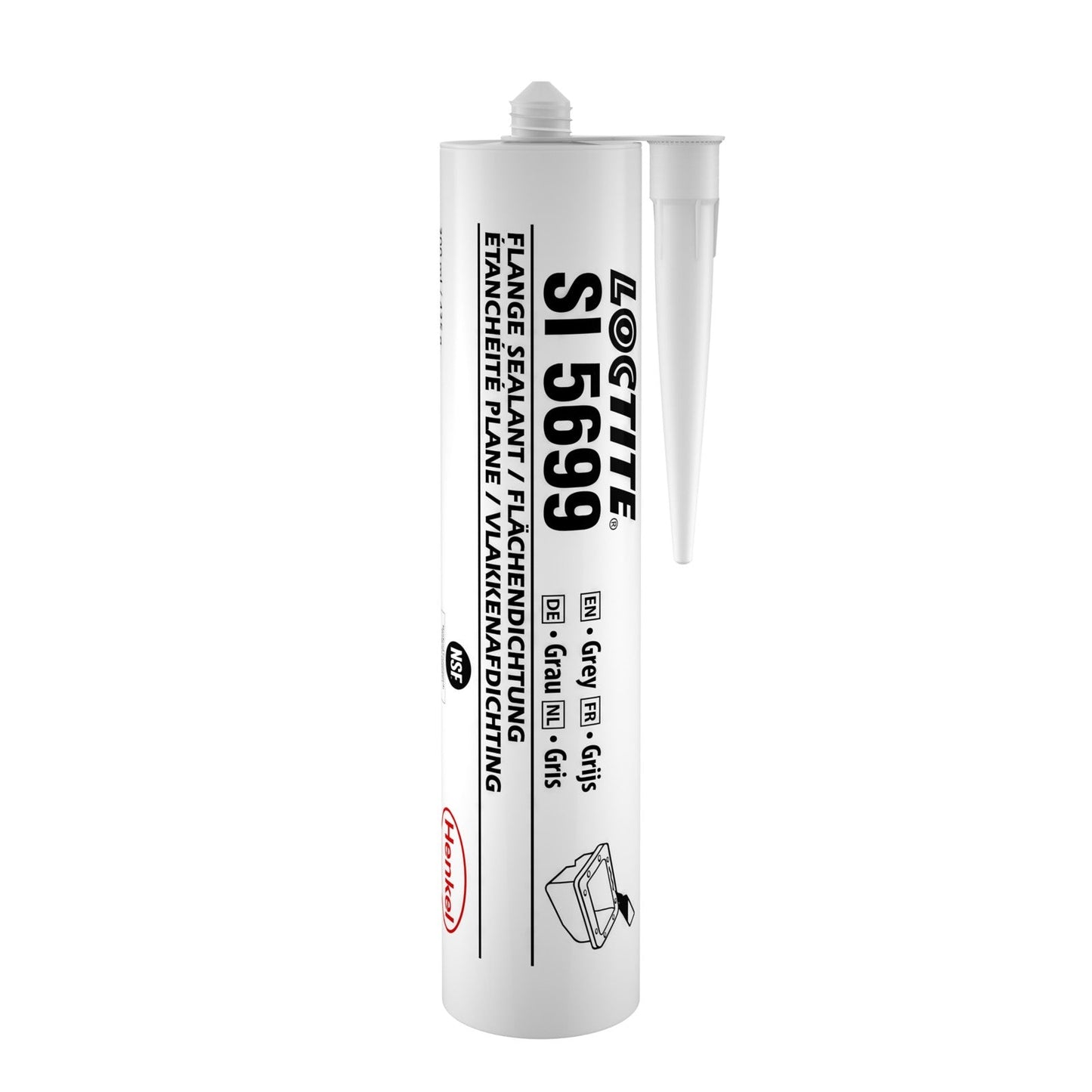 LOCTITE® SI 5699, Mastic d'étanchéité en silicone hautement flexible et durcissant à l'humidité, cartouche standard de 300 ml