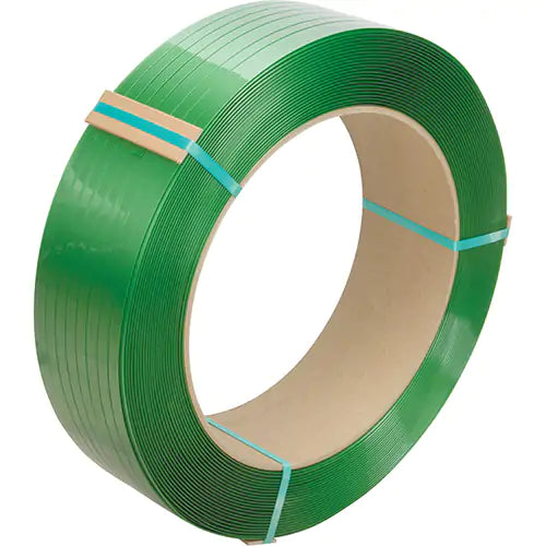 Strapping, Polyester, 1/2" W x 6315' L, Green, Manual Grade