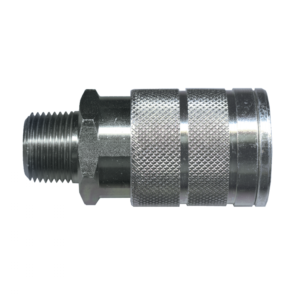 Manual Connection Couplers FPT, Brass, 3/8 Coupler x 3/8 Male Pipe
