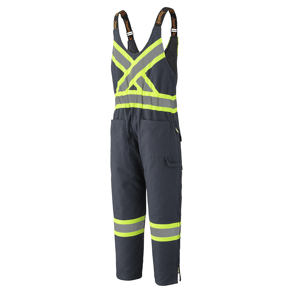 Safety Overalls, Quilted Cotton Duck, Navy, SZ: 4XL