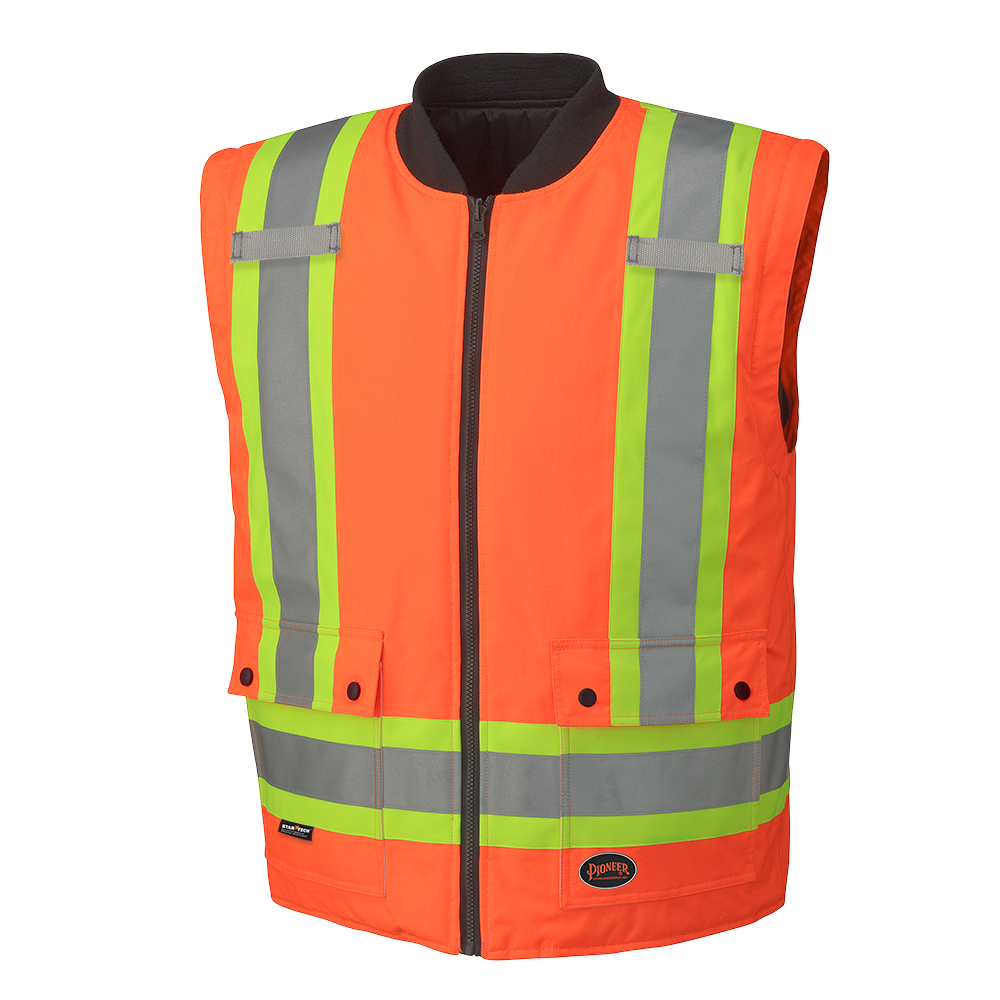Parkas de sécurité imperméables haute visibilité 7 en 1, orange/noir, SZ : 4XL