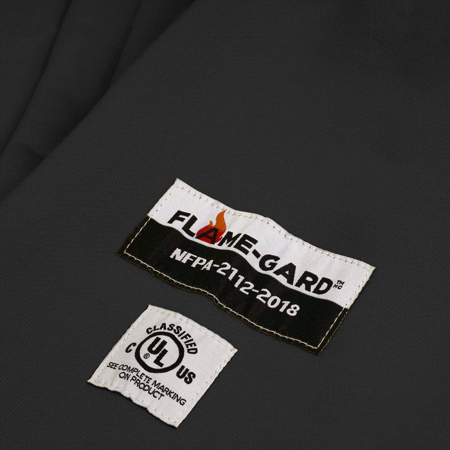 Sweat à capuche de sécurité en coton épais avec fermeture éclair et ignifuge, noir, SZ : 2XL