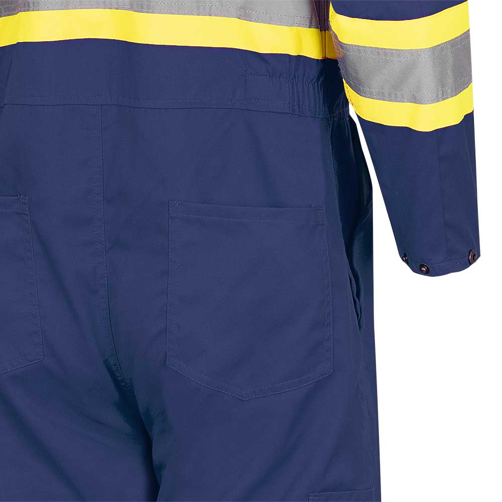 Combinaison de sécurité, polyester/coton, bleu, SZ : 50