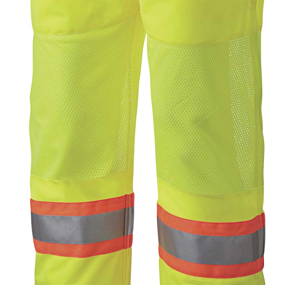 Hi-Vis Traffic Safety Coverall, Zipper Closure, Yellow, SZ: S