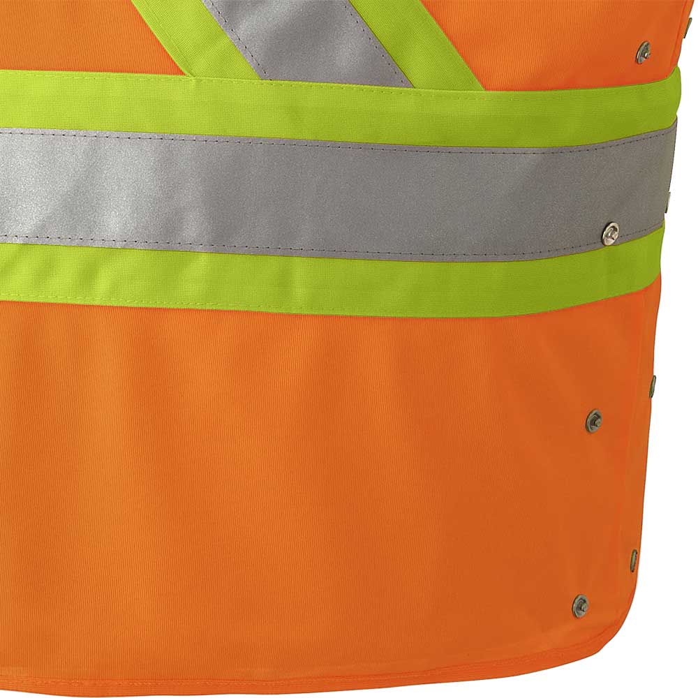 Gilets de sécurité, Ajustables, Fermeture à crochets et boucles, Orange, GR: 4/5XL