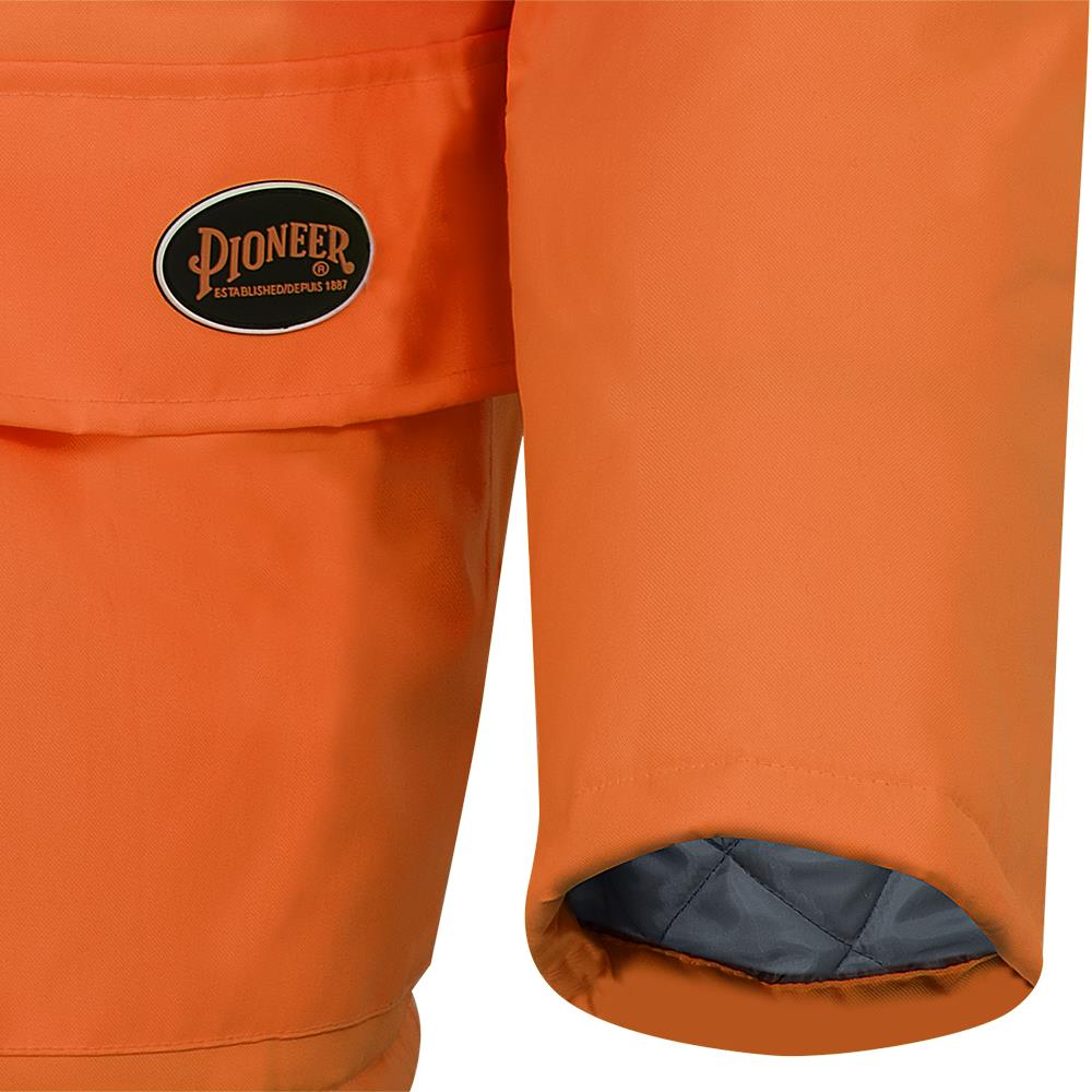 Parka de sécurité matelassée imperméable haute visibilité pour l'hiver, 300D, orange, SZ : L