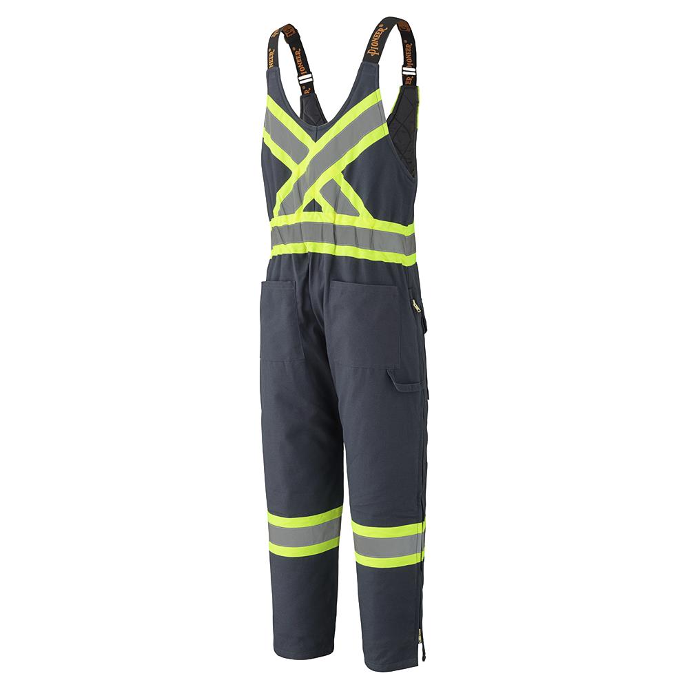 Safety Overalls, Quilted Cotton Duck, Navy, SZ: 4XL