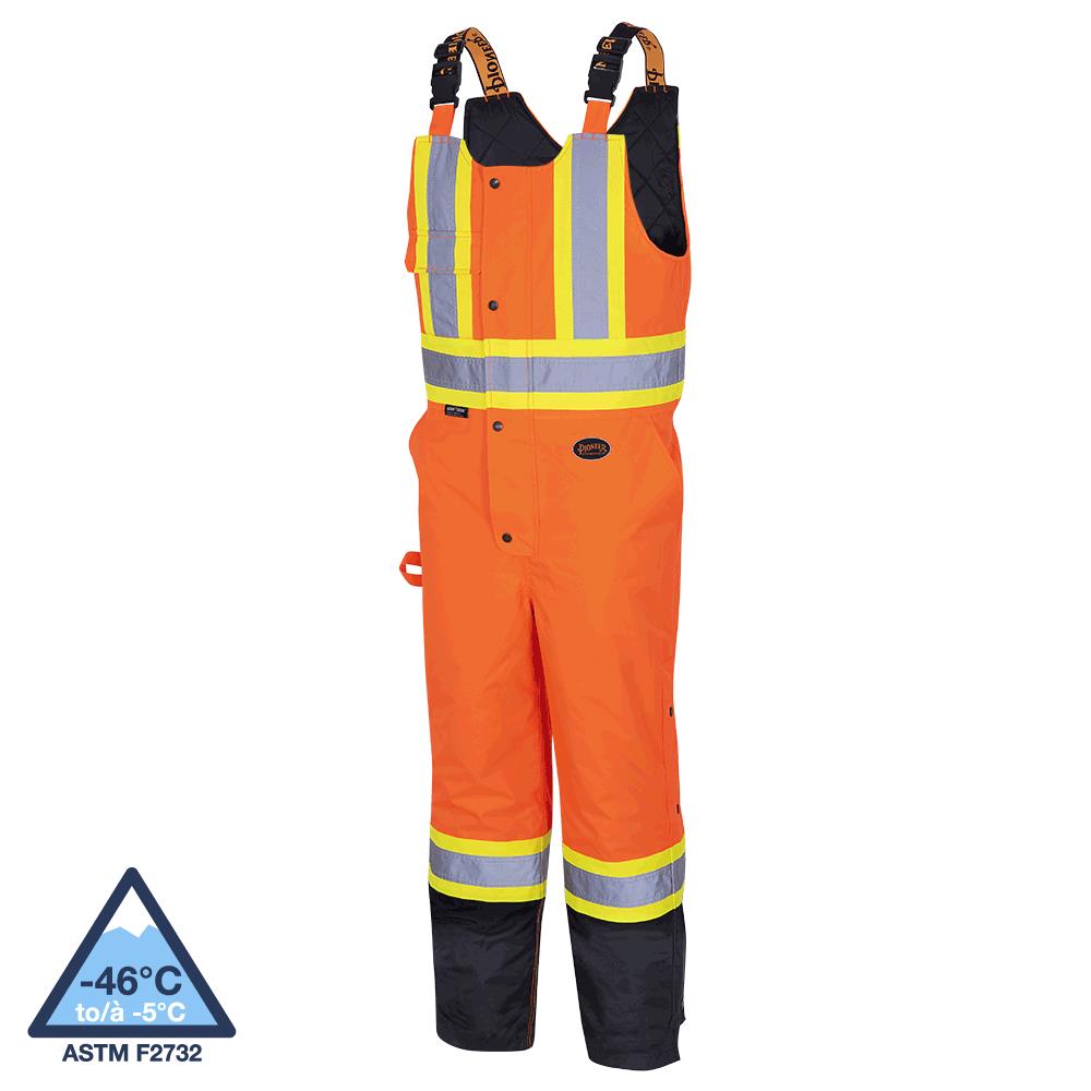 Salopette de sécurité matelassée imperméable haute visibilité, orange, SZ : S