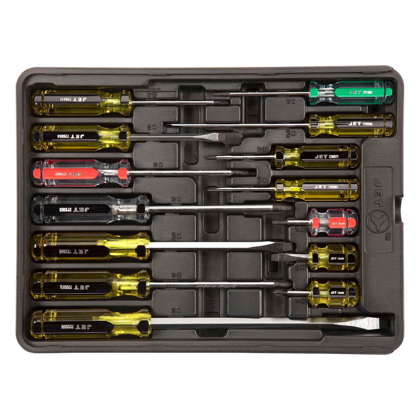 JET 14 PC Jumbo Handle Screwdriver Set