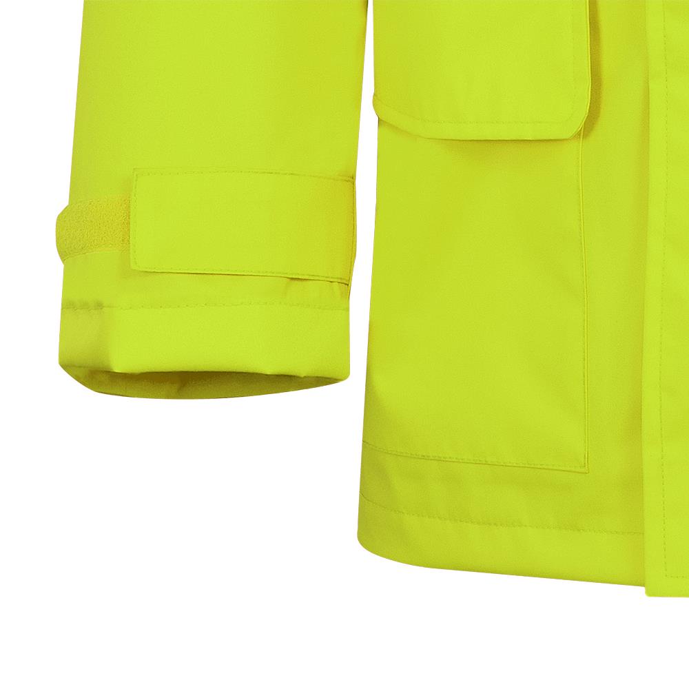 Veste de sécurité légère et imperméable avec capuche amovible, 150D, jaune, SZ : 5XL