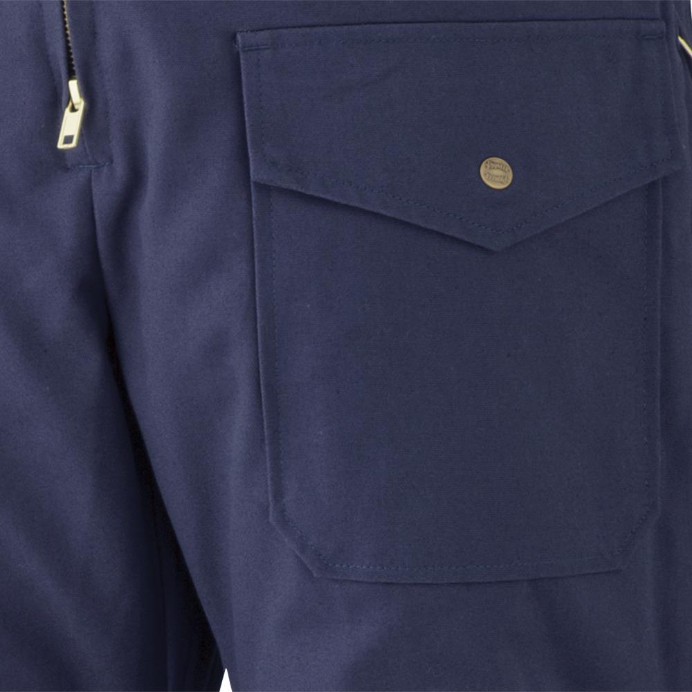 Safety Overalls, Quilted Cotton Duck, Navy, SZ: 4XL