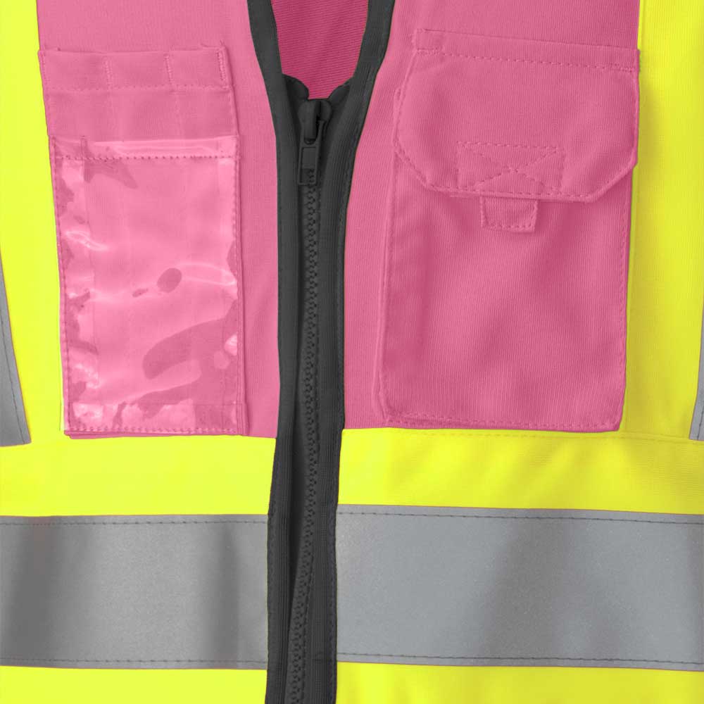 Veste de sécurité pour femmes, Tricot De Poly Interlock, Rose, GR: L