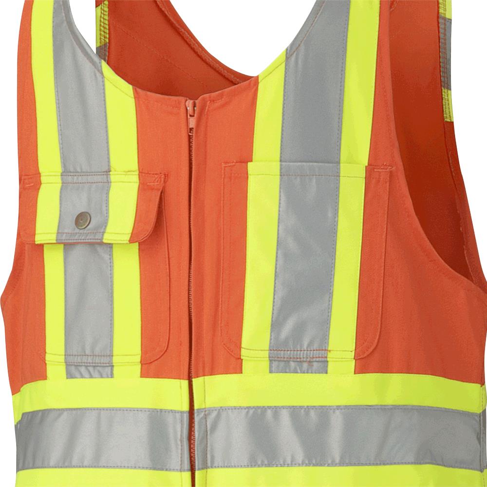 Safety Overalls, Polyester/Cotton, Leg Zippers, Orange, SZ: 38