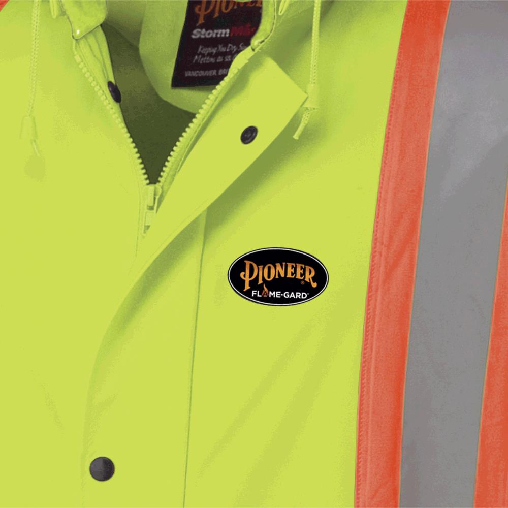 Flame Resistant Stretch Waterproof Jacket, Yellow, SZ: XL