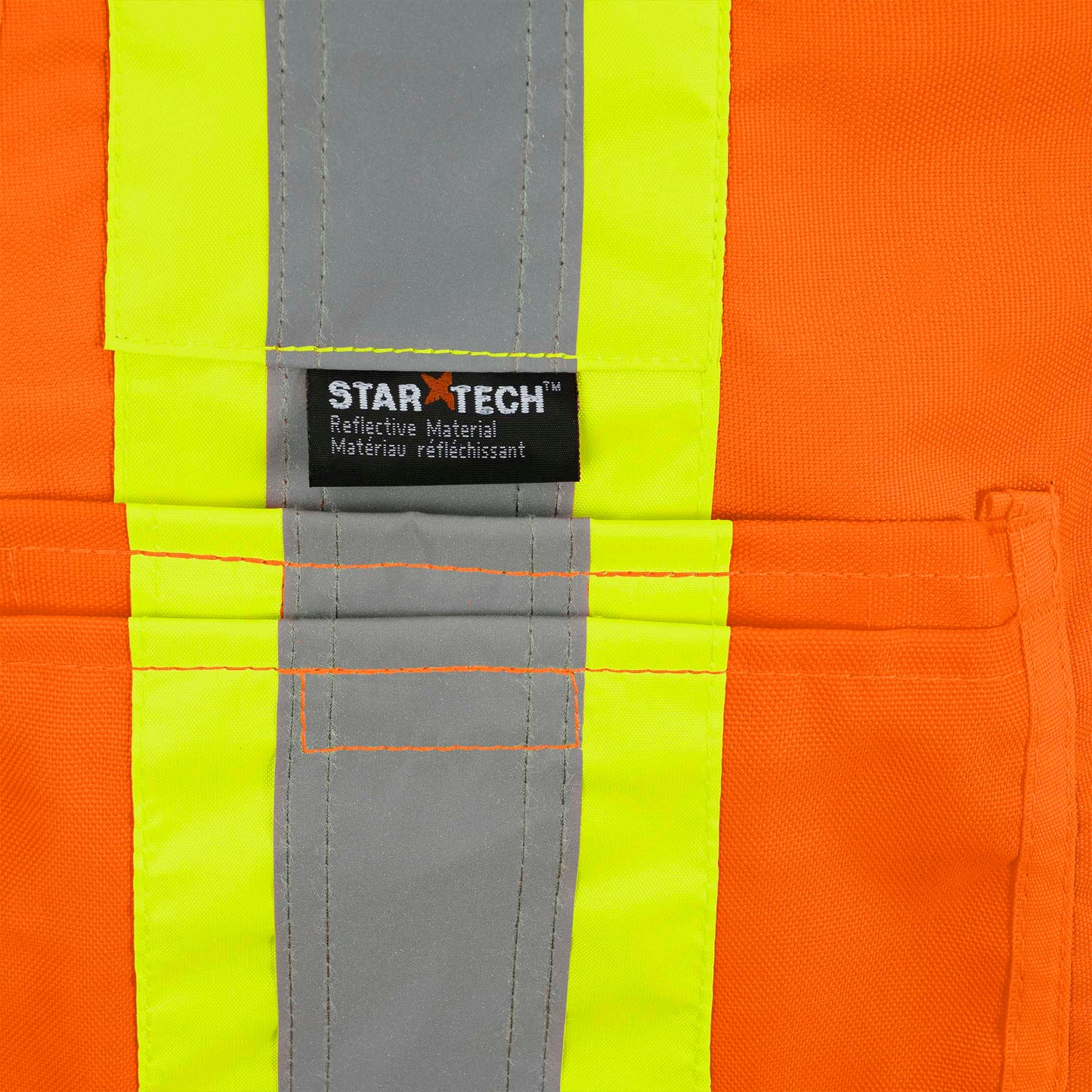 Gilets de sécurité - Polyester Oxford enduit de polyuréthane 600 deniers, Orange, GR: 2XL