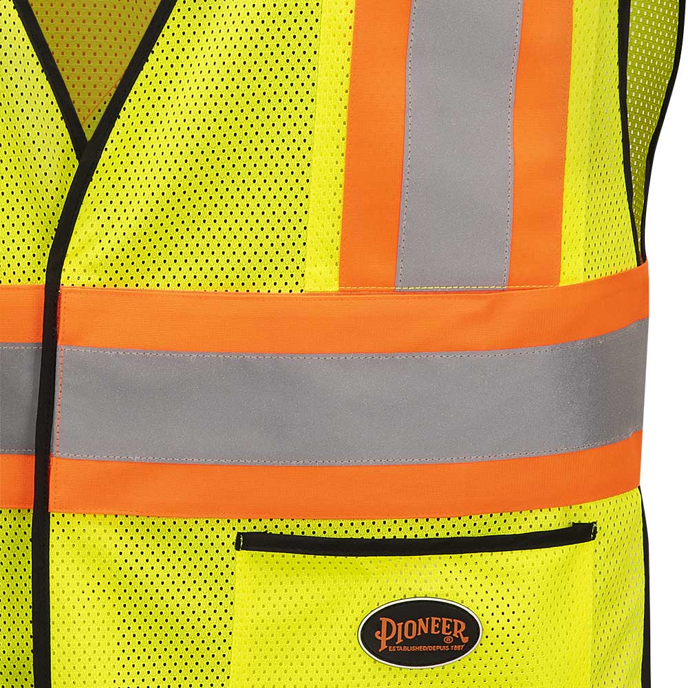 Gilets de sécurité détachable en mesh, CSA, Jaune, O/S