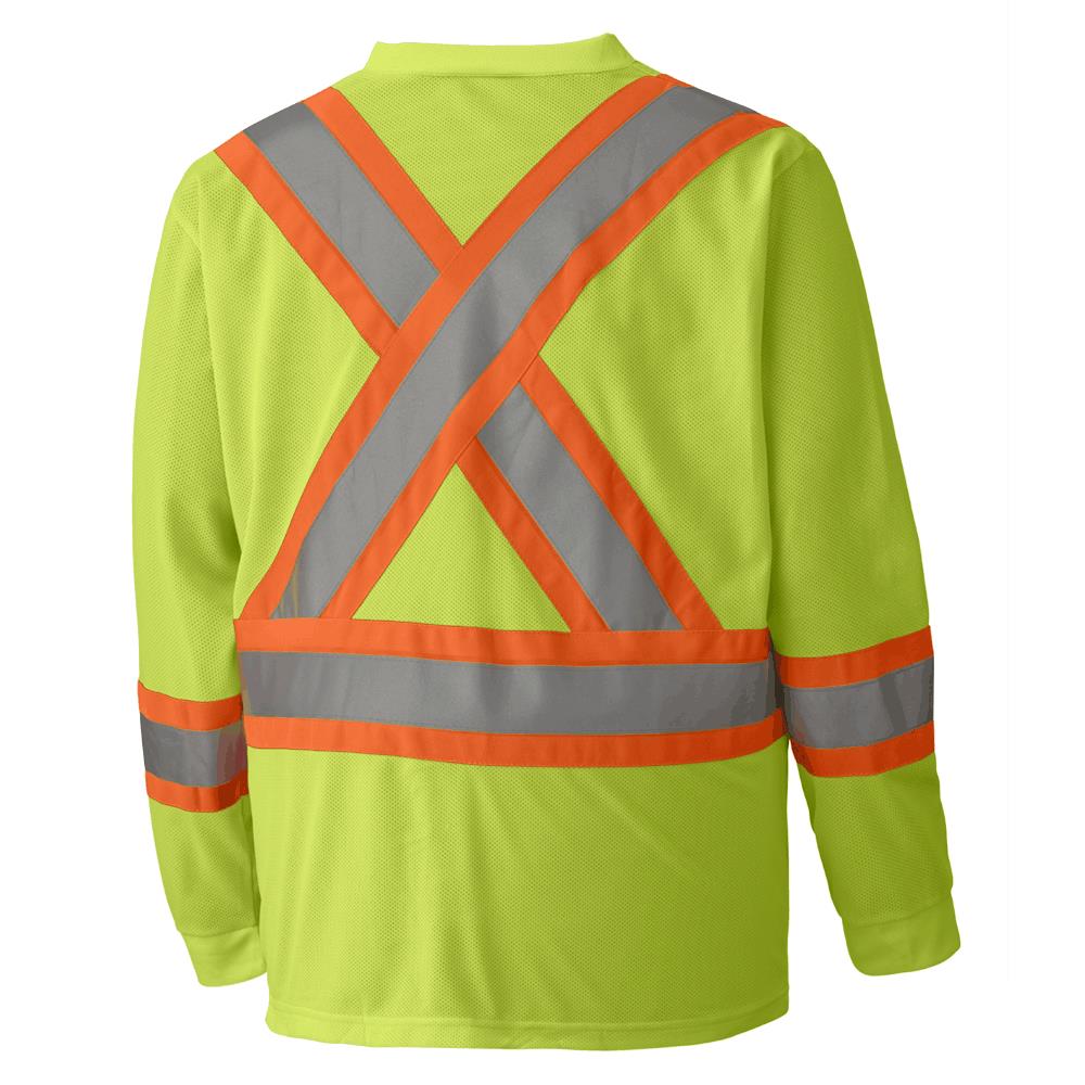 Chandail de sécurité à manches longues, micro-maille de poly, jaune, GR: 4XL