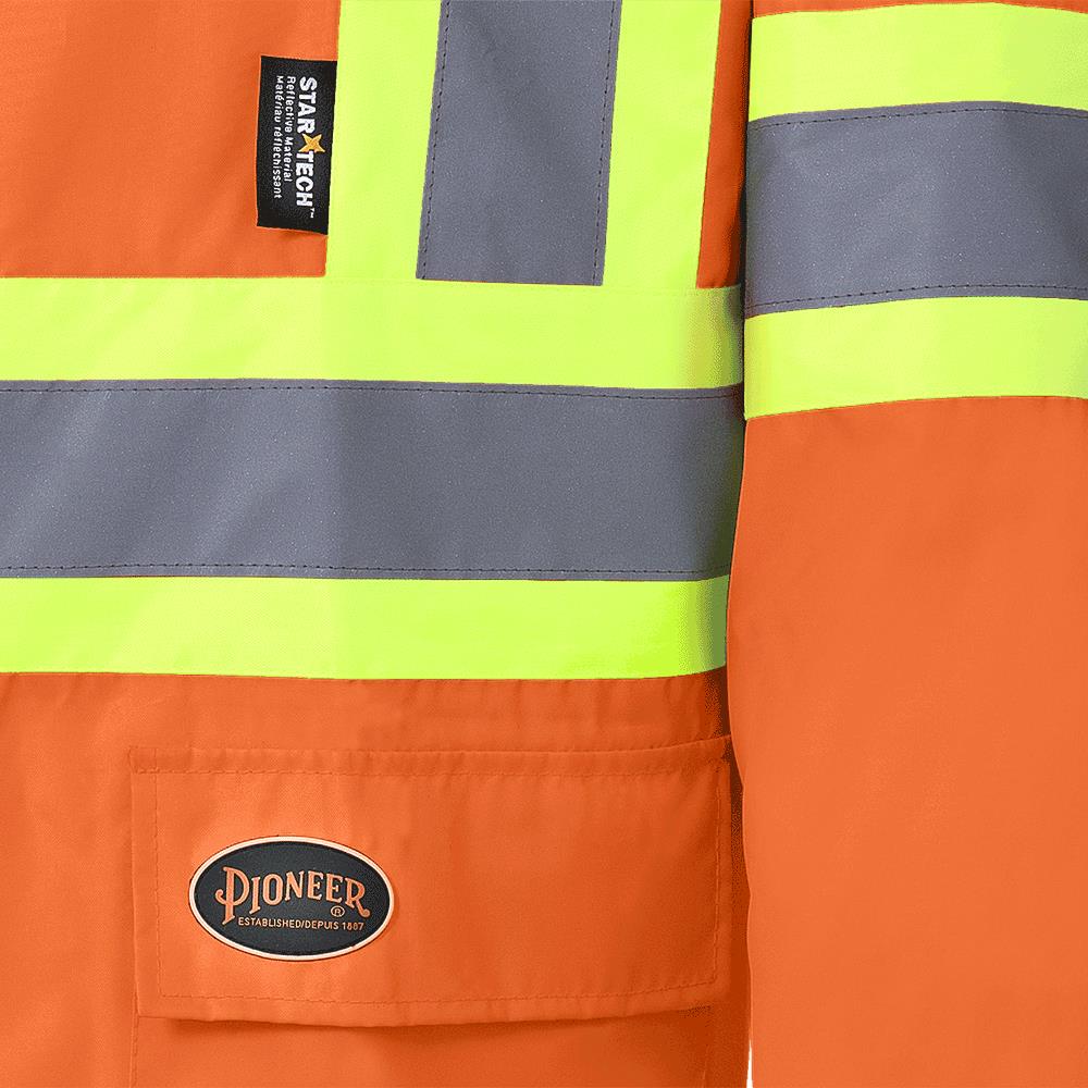 Hi-Viz Rain Suit, 150D Oxford Polyester, Orange, SZ: M