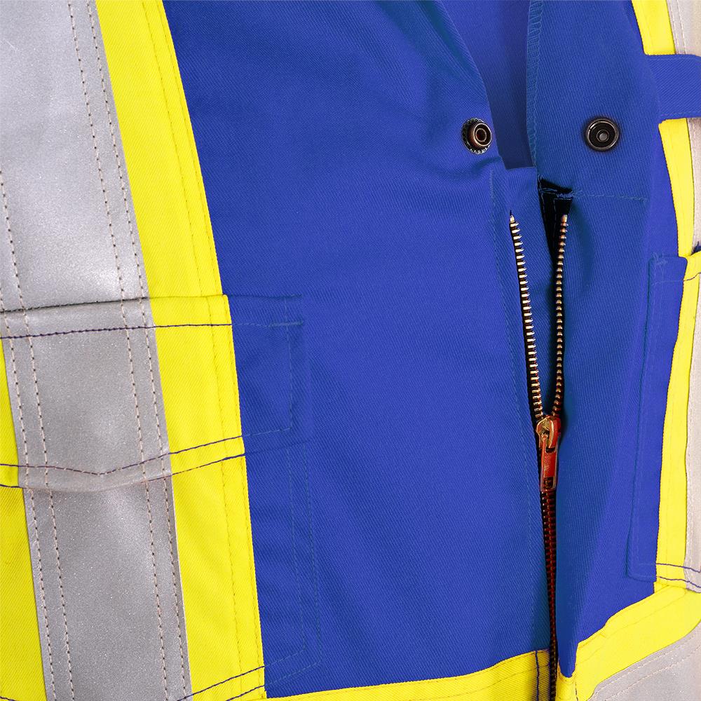 Hi-Viz FR-Tech® Flame Resistant 7 oz Coverall, Leg Zippers, Royal Blue, SZ: 54 Tall