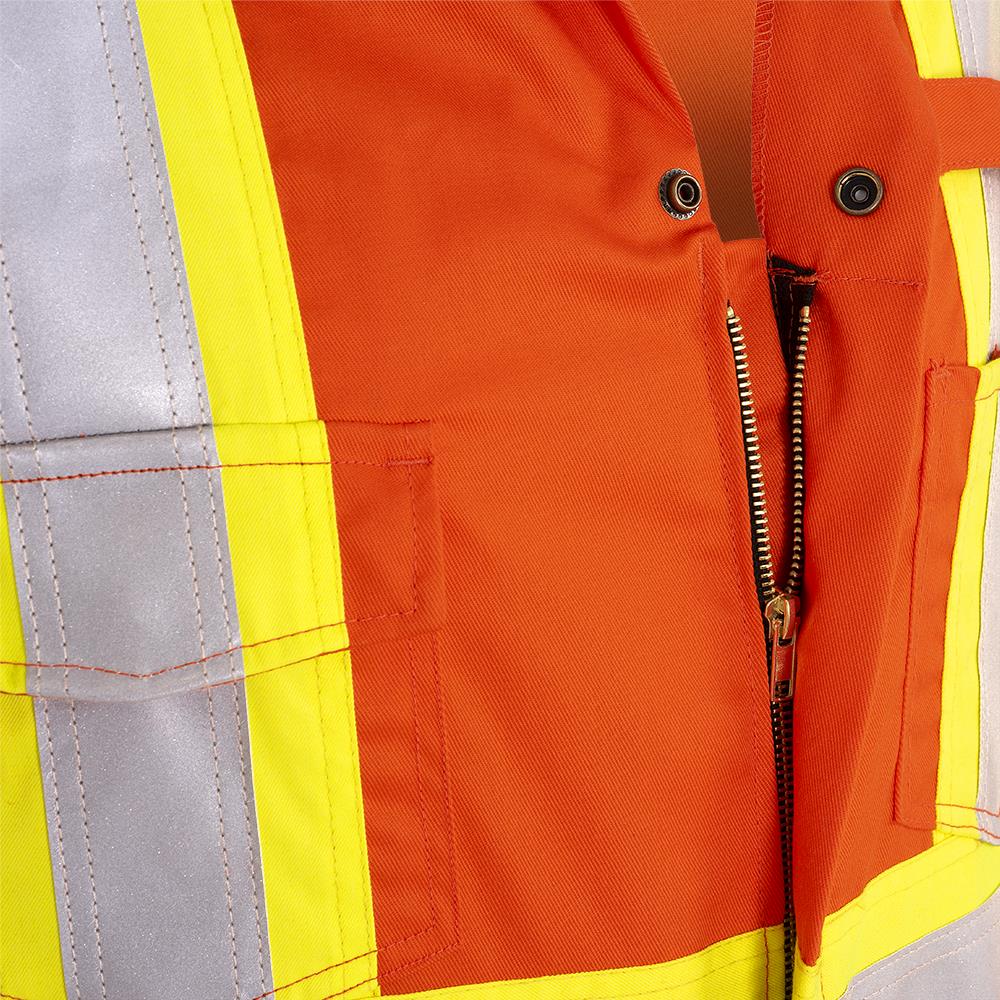 Hi-Viz FR-Tech® Flame Resistant 7 oz Coverall, Leg Zippers, Orange, SZ: 54