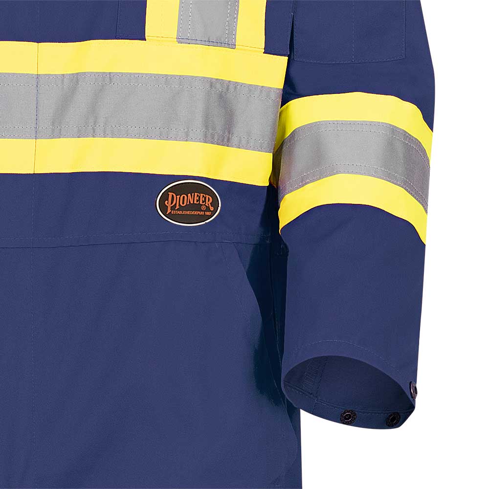 Combinaison de sécurité, polyester/coton, bleu, SZ : 50