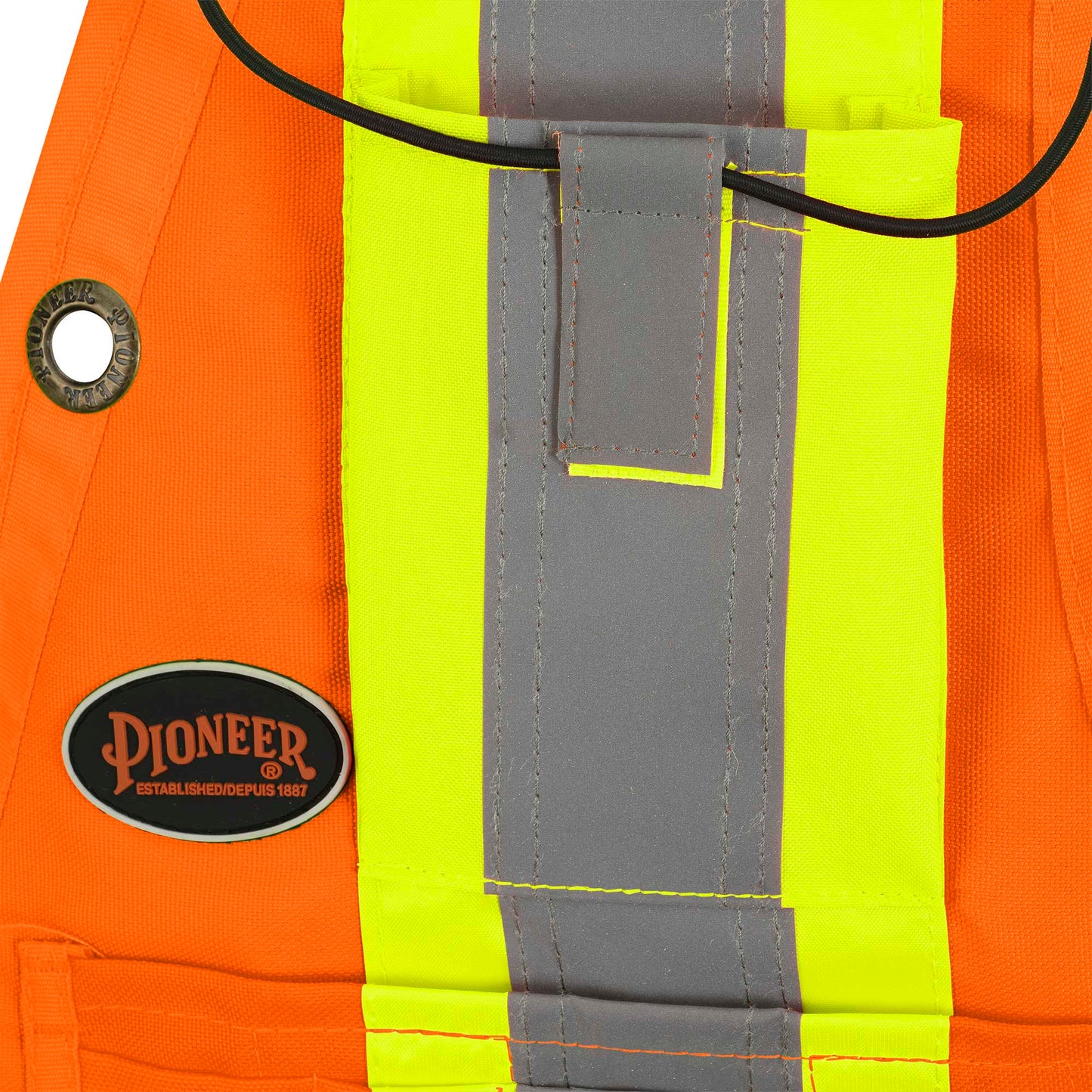 Gilets de sécurité - Polyester Oxford enduit de polyuréthane 600 deniers, Orange, GR: 2XL
