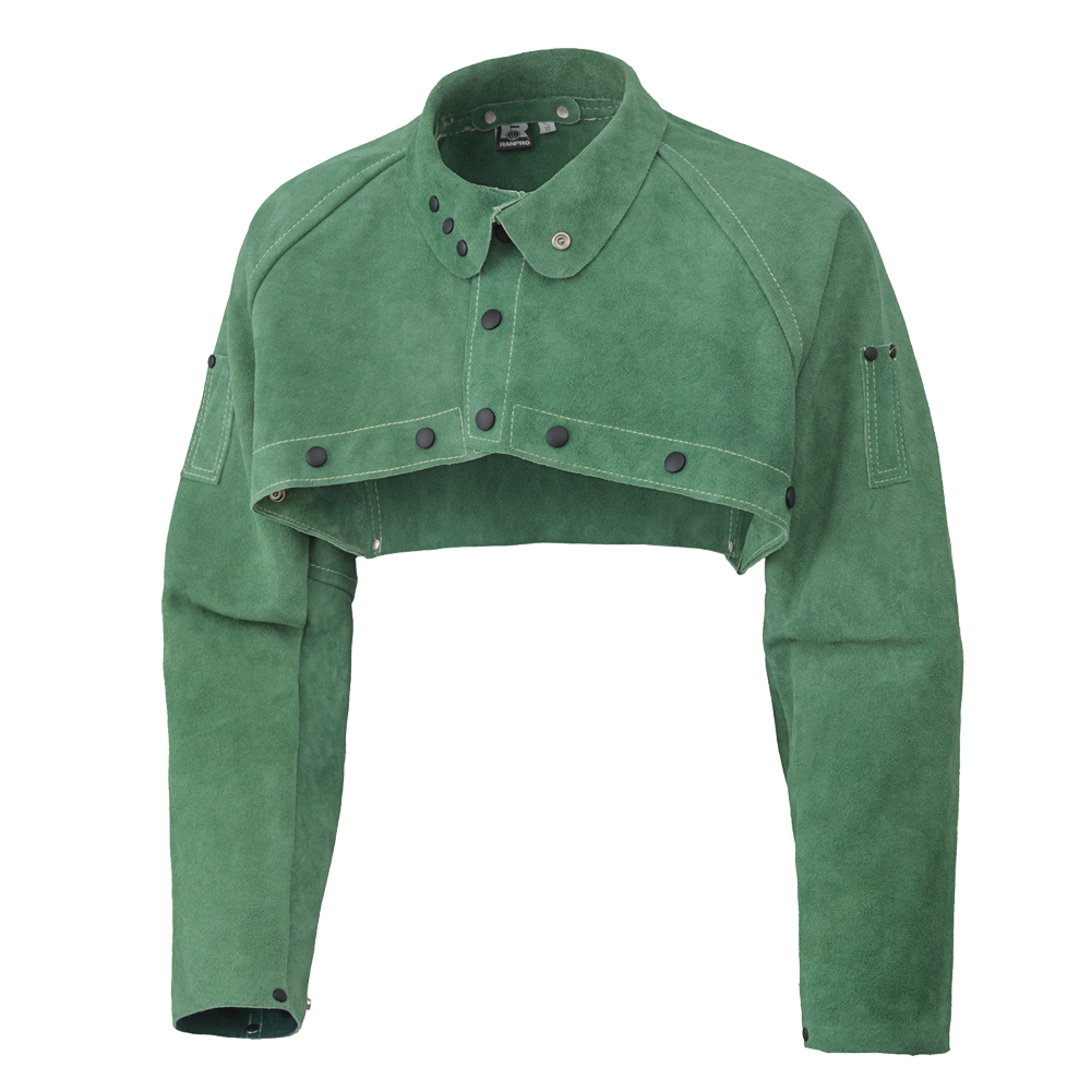 Ranpro Welder's Cape Sleeves, CS 100, Green, SZ: L