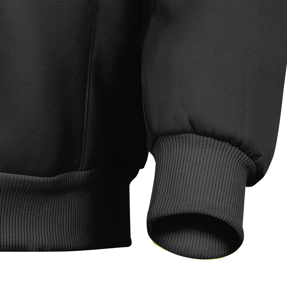 Hi-Viz Polyester Fleece Hoodie, Black, SZ: 4XL