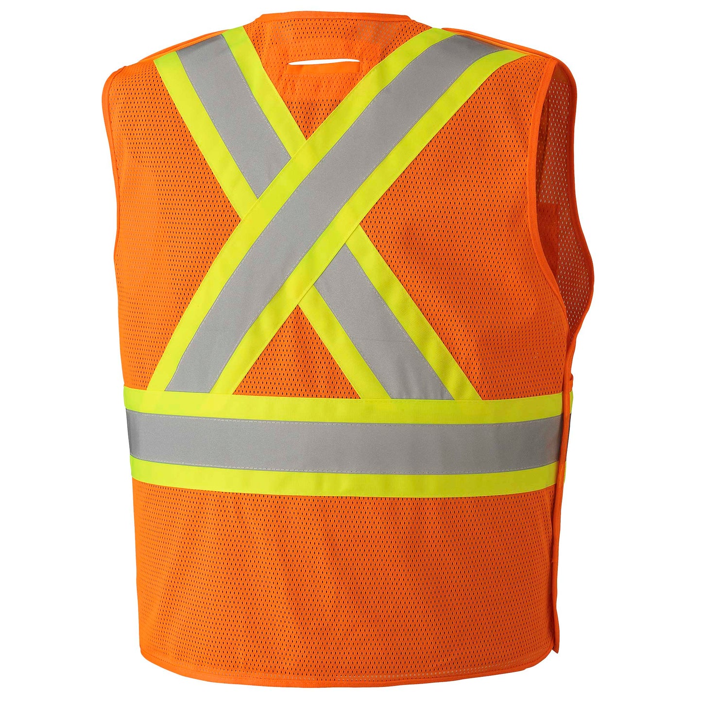 Safety Tear-Away Vests, Mesh, Drop Shoulder, Orange, SZ: L/XL