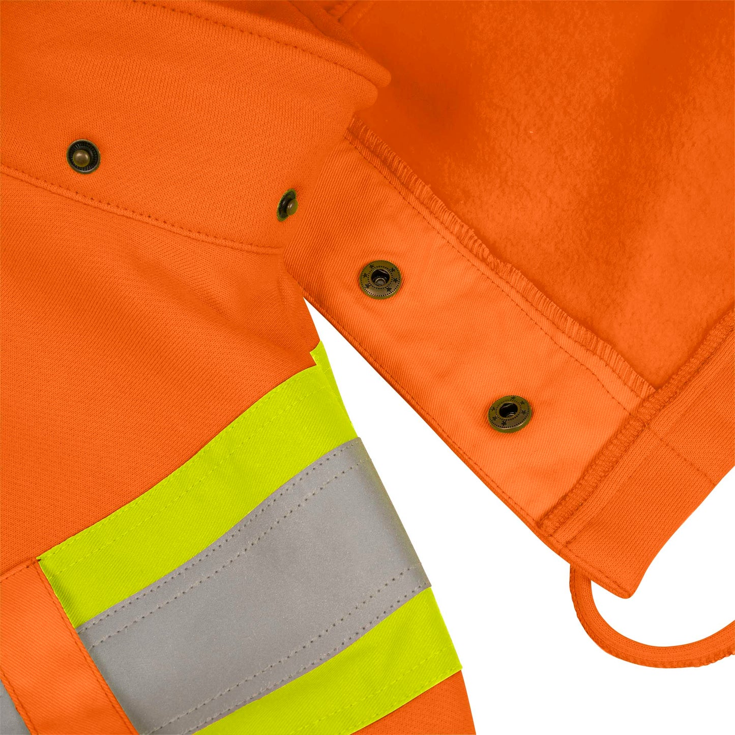 Flame Resistant Zip Style Heavyweight Cotton Safety Hoodie, Orange, SZ: L
